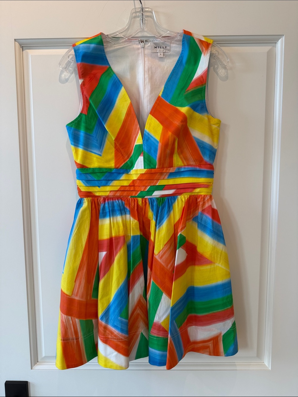 Milly Multicolor Fit n Flare Dress - NWOT Size 4